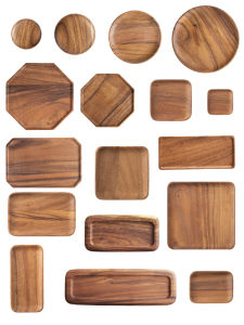 Solid Wood Tray for Home and Breakfast Snack Serving