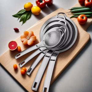 Multipurpose 304 Stainless Steel Fine Mesh Food Strainer Durable Baking Sifter Rustproof Easy to Clean Manual Mesh Sieve – Perfect For Home Baking and Pasta Straining