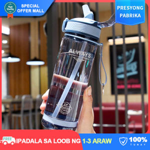 【800ML Large Capacity】 Sports Gym Water Bottles with Pop-up Straw and ScalePortable Carry Strap Leak-Proof BPA-Free Workout Camping Outdoor Accessories