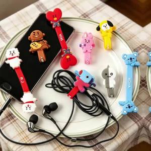 Line Friends | Thiết Bị Lưu Trữ Cáp Dữ Liệu Cuộn Dây Tai Nghe Hoạt Hình BT21 9x1cm Thiết Bị Lưu Trữ LINE FRIENDS Di Động Cho Cáp