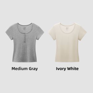 Bananain | Henley Neck Slim Fit T-shirt