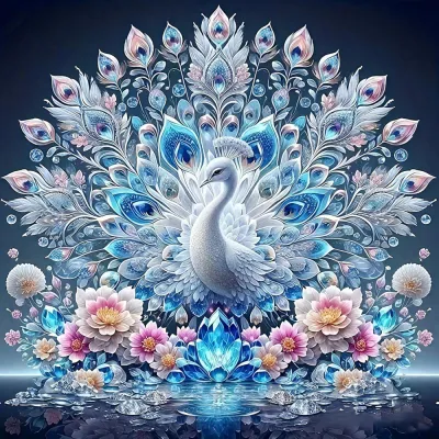 Evershine DIY Animal Diamond Painting Peacock Mosaic Acrylic Craft Supplies Embroidery Flower Cross Stitch Kits Holiday Gifts