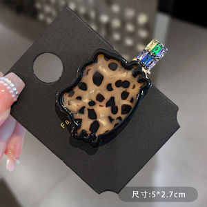Best-selling Acetate Hair Clips Women KT Cat Spots Sweet Lovely Hair Edge Clamps Korean Style Fashion Accessories