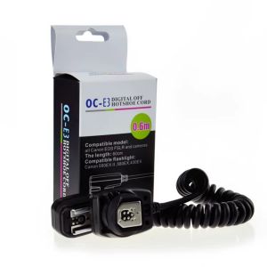 DSTE | Canon Fujifilm Compatible Retro Flash Off-Camera Sync Cable 60cm