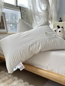 Hotel Class Feather Pillow Core 48*74cm Soft Long Rectangle Cotton Single Person Neck Support Baby Suitable