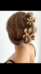 Jepit Rambut Logam JUMBO 8.5cm Motif Bunga Fashion Metal Heart Flower Hair Claw HCM046