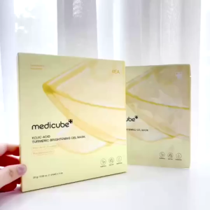 Medicube Kojic Acid Turmeric Brightening Gel Mask 4 Sheets | Dark Spot & Dullness Care | Brightening & Hydration | Soothing & Elasticity Boost