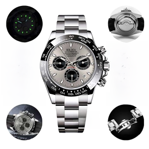 Multifunctional Mens Watch Waterproof Mechanical Butterfly Buckle Large Dial Night Light Transparent Back Pure Mechanical