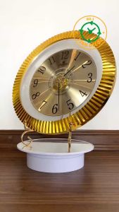 Đồng Hồ Treo Tường Viền Bánh Răng Vàng Mặt Nhôm T21 Trang Trí Nhà- Đồng Hồ Treo Tường LINH DECOR