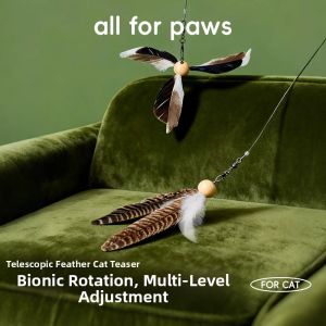 All for paws | Retractable Long Pole Feather Cat Toy