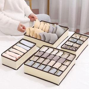 Organizer For Underwear Socks Bra Pants Scarf Tie Storage Box Wardrobe Drawer Organizers Foldable Case For Underwear Organizer