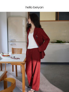 BEIYAN | Luxury New Year Red Couple Pajama Set Long Sleeve Female Big Size for Men Wedding Suit Spring Autumn