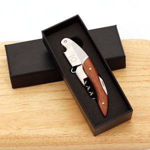 เครื่องเปิดฝาขวดเหล้าสแตนเลสไม้ทรงม้าทะเล เครื่องเปิดฝาขวดเบียร์แบบหลายฟังก์ชัน เครื่องมือดื่มสุรา โลโก้ หัวเข็มขัด หัวเข็มขัด