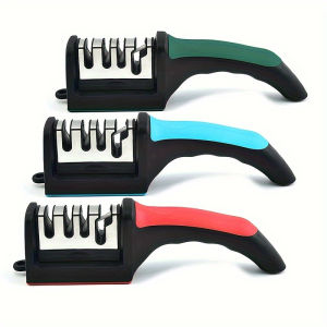 4-Segment Knife Sharpener Knife Sharpeners for Kitchen Knives Stainless Steel Three-Purpose Sharpening Stone for Kitchen Tools