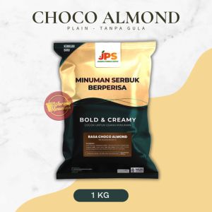 Serbuk Minuman 1 kg Rasa Choco Almond Cokelat - PLAIN Tanpa Gula - JPS Powder Bubuk Instant