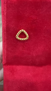 Poh Heng Jewellery 22K Triangle Earrings in Yellow Gold[Price By Weight]