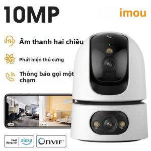 Camera IP Trong Nhà Imou Ranger Dual Pro 10MP 3K Với Chức Năng Gọi Một Chạm Phát Hiện Người/thú Cưng WiFi Âm Thanh Hai Chiều Giám Sát Thông Minh