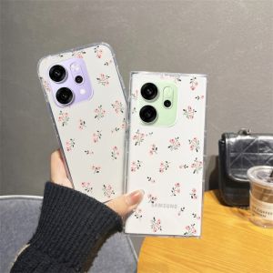 เคสโทรศัพท์ OPPO A5i Pro OPPO Reno 14 Pro Reno 14F 5G เคสดีไซน์ใหม่ข้อเสนอสุดสร้างสรรค์พิมพ์ลายดอกไม้ใบไม้ซิลิโคนนิ่มกันกระแทก2025