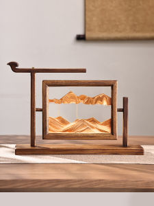 YILI DECO | New Chinese Style Wooden Sandglass Creative Flowing Sand Art Decorations