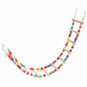 Real Wood Parrot Toy Peony Ladder Climbing Cloud Tiger Skin Paw Grinding Swing Pet Bird Toys for Parrot Toys And Supplies