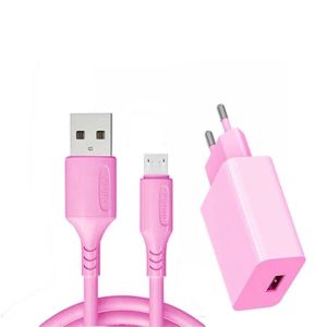 Travel Adaptor Charger MACARON Fast Charging 3.1A + Cable Micro USB 100Cm