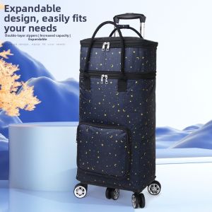 MLZH | Expandable Large Capacity Elderly Use Foldable Easy-push Shopping Cart
