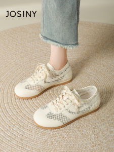 Josiny | Versatile Breathable White Flat Casual Shoes