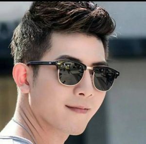 KACAMATA HITAM PRIA ANTI UV MEWAH DAN ELEGAN GOLD FREE BOX