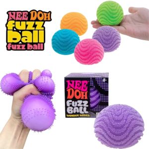 Nee Doh Waves Fuzz Ball Soft Textured Sensory Squeeze Ball Stress Relief Fidget Toy Anxiety Relief Hand Ball for Adults Kids