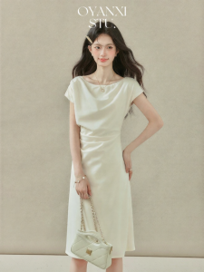 OUYANGXI | Đầm Hè Dáng Ôm Elegante Kiểu Tai bèo