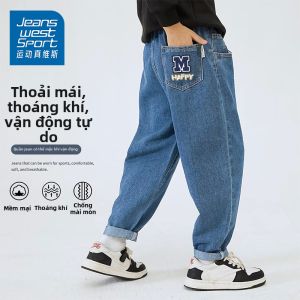JEANSWEST SPORT | Quần Jeans Bé Trai Ống Suông Mỏng Thu Xuân