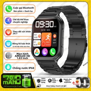 Đồng Hồ Thông Minh Dành Cho Nam Nữ Pin 700mAh Chống Nước IP68 Đo Nhịp Tim GPS Gọi Bluetooth Theo Dõi Thể Dục Màn Hình HD Đồng Hồ Thể Thao Ngoài Trời