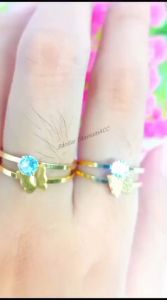 CINCIN TITANIUM RING BUNGA FASHION Dapat 4 Pcs  PERHIASAN ANTI KARAT&ANTI LUNTUR Bandar Titanium ACC
