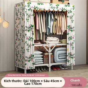 Tủ Quần Áo Gấp Đơn Giản Chắc Chắn Không Cần Lắp Ráp