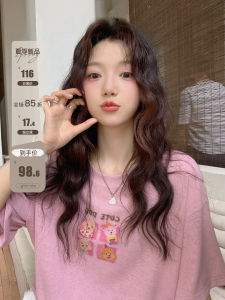 Áo Thun Cotton in Hình Chó Dễ Thương Ibell Zhang Cổ Tròn Tay Ngắn Cho Nữ Mùa Hè 2025 Chất Liệu Cotton Polyester