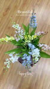 39 CM Artificial Lily of the Valley Stems 4 Colors Realistic Faux Flowers for Wedding Home Table Centerpiece DIY Floral Decor
