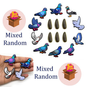 Cartoon Bird Sunflower Seed Shoe Charms Colorful PVC Clog Buckle Decorations DIY Craft Supplies Party Favors Kids Birthday Gift