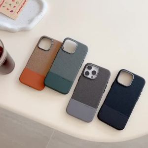 Original Technology Woven Leather with Camera Button Magnetic Case For iPhone 18 17 16 15 14 Pro Max Air Wireless Charging Cover
