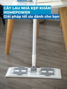Cây Lau Nhà Kẹp Khăn Thay Thế Đa Năng Bản Nâng Cấp 36cm CS-03 Homepower Dùng Khăn Khô Ướt Sử Dụng 1 Lần