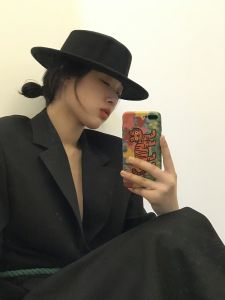 Flat Brim Billycock New Arrival Hip Hop Bright Color Fedora Hat British Gentleman Hat Fashion Sun-Proof Beach Hat Tide