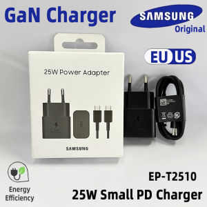 Original SAMSUNG Usb C GaN Charger 25w Mini PD Fast Charging Adapter EP-T2510 Galaxy Z Filp 7 Fold 6 5 S25 S24 S23 A56 Note 20