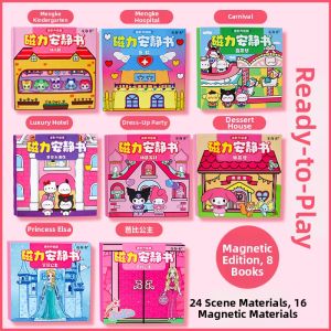 FUMENGLAN | Magnetic Princess Pretend Play Quiet Book Girls 3-6