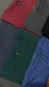 Paket Bundling 3Pcs Kaos Polos Pria Distro Casual Lengan Pendek / T shirt Polos Bahan Cotton 24s Warna Random