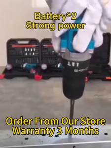 Makita 48V Li-Ion Cordless Drill Driver with LED Light and 2 Battery Options - High-Quality Power Tool for Wood Metal Masonry Cordless Drill Heavy Duty Brushless Original