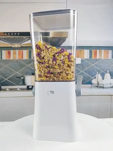 5.5L Countertop Cereal Dispenser Food Storage Countert Dry Food Dispenser Dual Control Rice Dispenser Food Storage