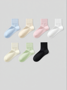 Secret World | Camellia Scented 100% Cotton Autumn Womens Antibacterial Odor-resistant Socks