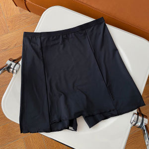 Ice Silk Safety Pants Womens Two-In-One Seamless Anti-Light Bottoming Trousers No Roll Edge Triangle Zone Protection