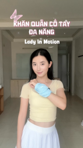 Khăn Cuốn Cổ Tay Thể Thao Đa Năng -CharsThấm Hút Mồ Hôi Chống Nắng Vải Lụa Băng Cao Cấp - Lady In Motion