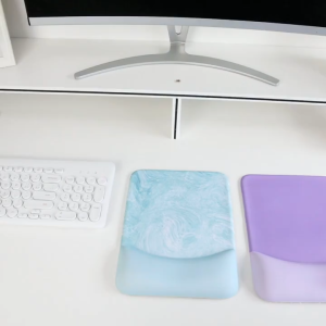 Mouse Pad with Wrist Rest Pad Ergonomic Anti-slip Silicone Base Gaming Accessories Mouse Pad Memory Foam Wrist Pad
