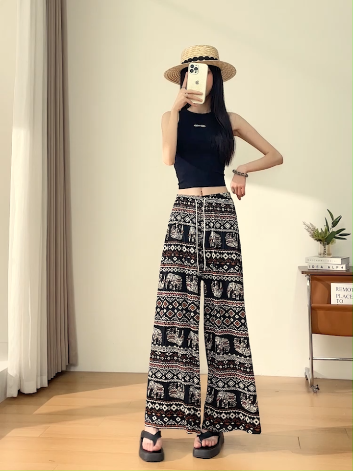 Wrinkled Elephant Trousers: A Stylish Addition to Women's Casual Pants & Beach Wear